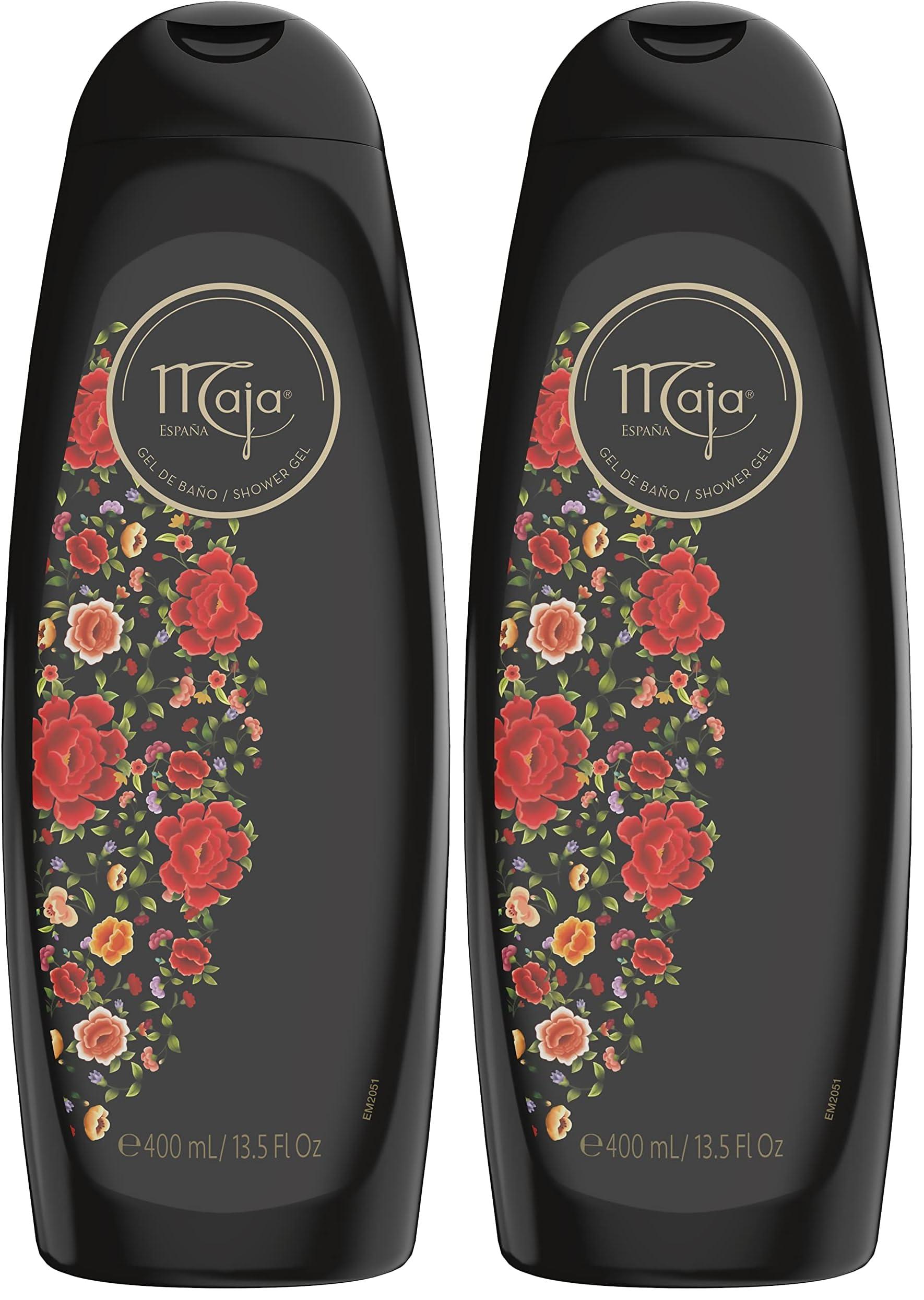 Maja Maja Bath and Shower Gel, Body Wash Enriched With Glycerin that Protects and Softens Your Skin Keeping It Clean and Fresh, 13.5 Oz, Bottle (Pack of 2)