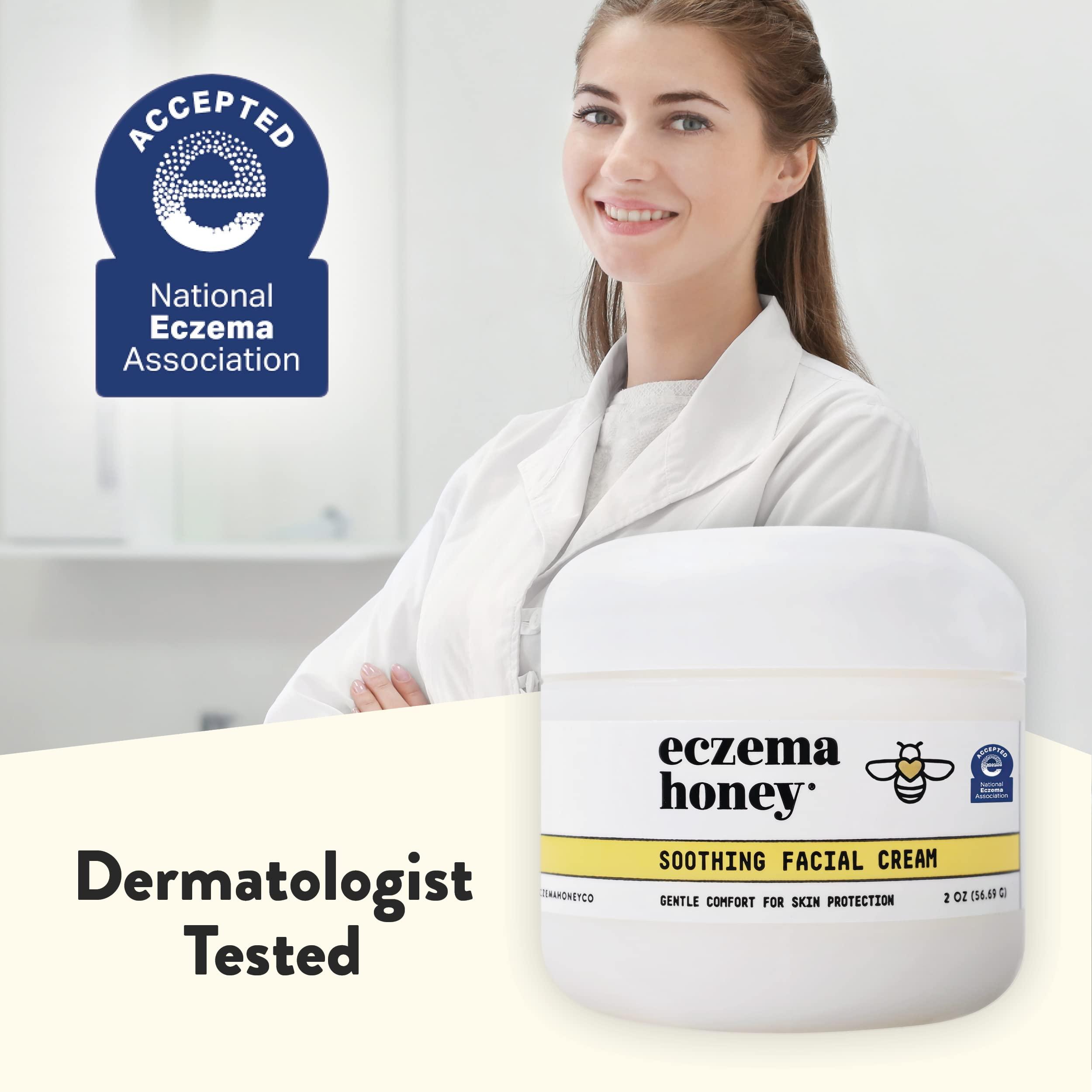 ECZEMA HONEY ECZEMA HONEY Soothing Facial Cream - Eczema Lotion for Face, Eyelids, Lips, and More - Natural Dry Skin Repair (2 Oz)