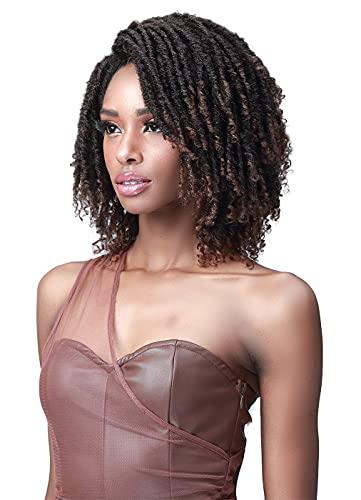 BOBBI BOSS Bobbi Boss 4.5" Lace Part Natural Locs Wig - MLP22 FREEFORM LOCS wigs (1, Jet Black)