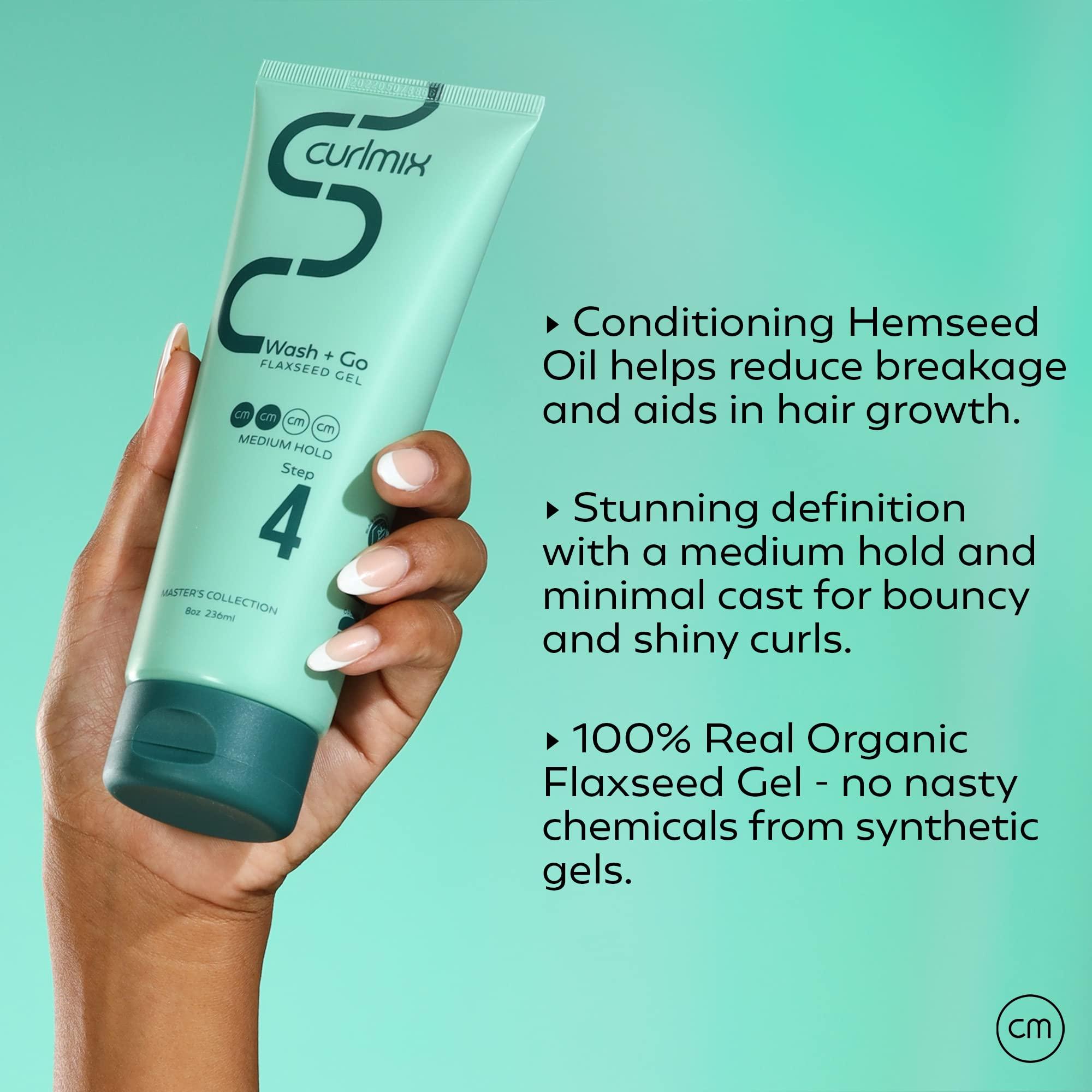 CurlMix CurlMix Medium Hold Flaxseed Gel for Curly Hair - Defines & Elongates Curls without Dryness or Flaking