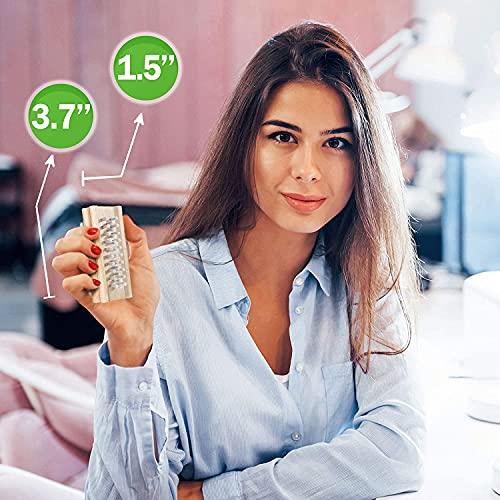 KONEX Konex Non-Slip Wooden Two-sided Hand and Nail Brush - Stiff Bristle Fingernail Brushes for Cleaning Under Nails - Heavy Duty Fingernail Brush for Manicure and Automotive Use - 2 Pack