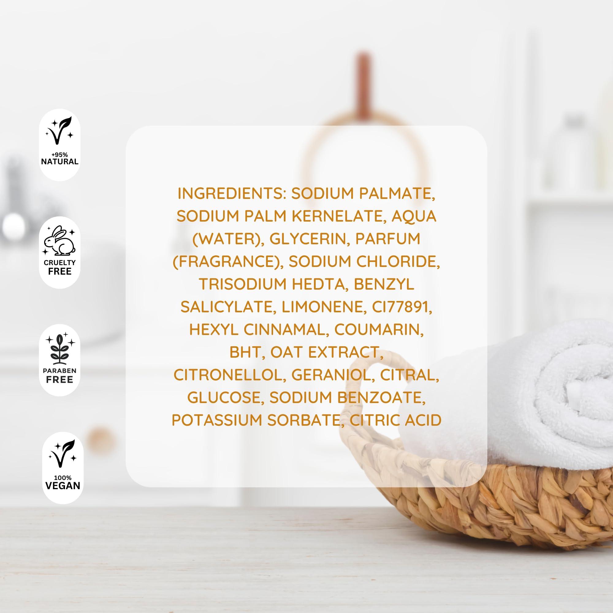 YOLY YOLY Oatmeal Bar Soap (90 g, Pack of 4) - 95% Natural, Vegan-Friendly Moisturizing Soap for Silky Smooth Skin