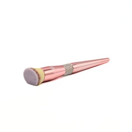 GLOBAL FASHION Professional Rose Gold Makeup Brush - Foundation & Concealer Blending Brushes - Synthetic Bristles - Global Fashion, 21 x 4 x 1.50cm, 15g, Pink