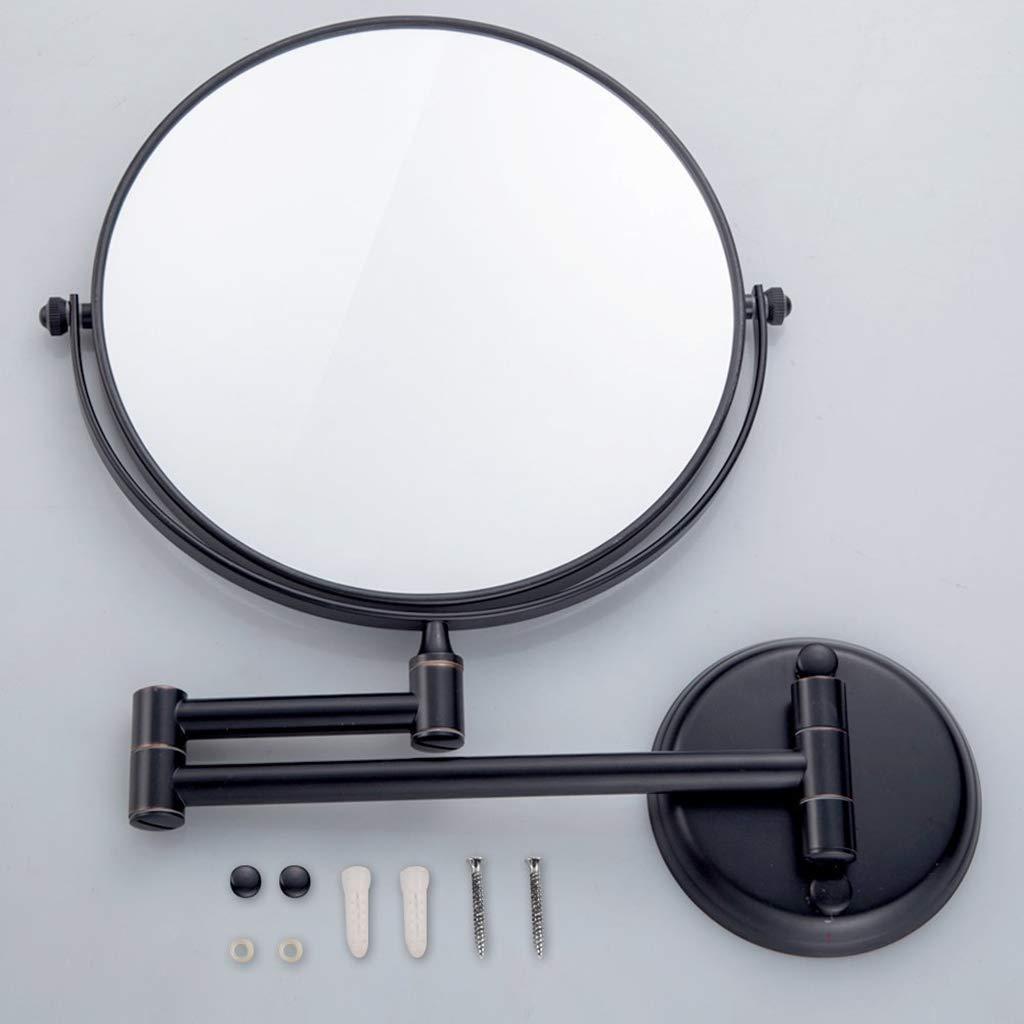 PRIMUZ PRIMUZ Wall Mounted Makeup Mirror with 5X Magnification,Wall Mounted Makeup Mirror Oil Rubbed Bronze,8 inch Double Sided Extendable Bathroom Mirror