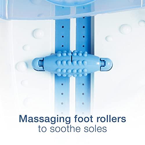 Conair Conair Waterfall Pedicure Foot Spa Bath with Blue LED Lights, Massaging Bubbles and Massage Rollers, Blue/White