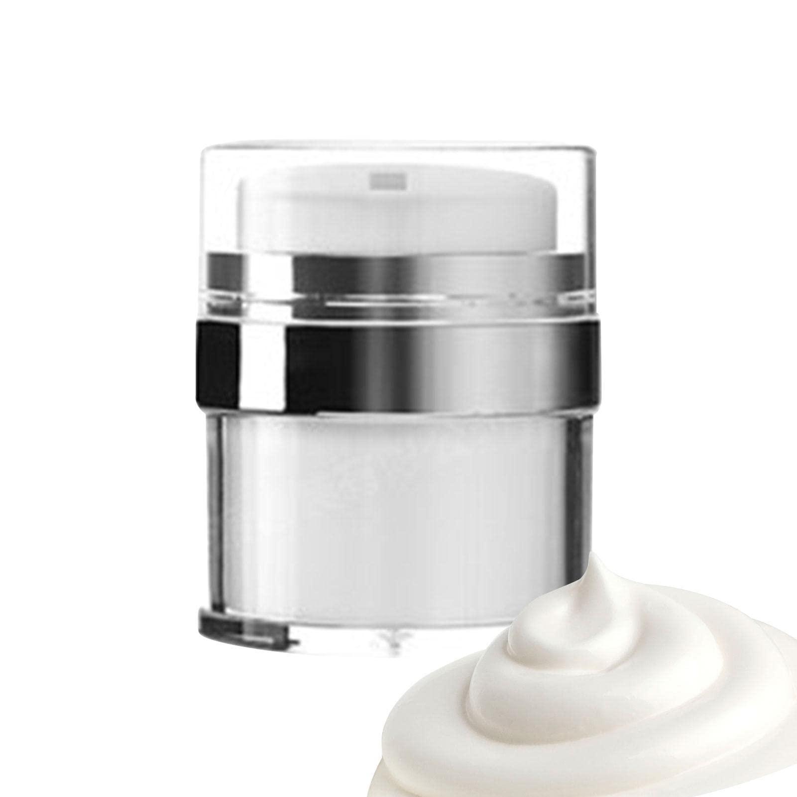 Littryee Airless Pump Jars Containers Bottles, Empty Crylic Cream Jar Cosmetic Container, Makeup Lotion Cosmetic Dispenser, Refillable Container for Creams, Gels and Lotions, Leakproof Travel Container