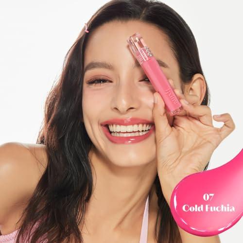 ETUDE ETUDE Glow Fixing Tint #7 Cold Fuchia | Non-Sticky Glossy Shine Lip Stain | Fills up with Comfortable Moisture | Tints for Dry Lips