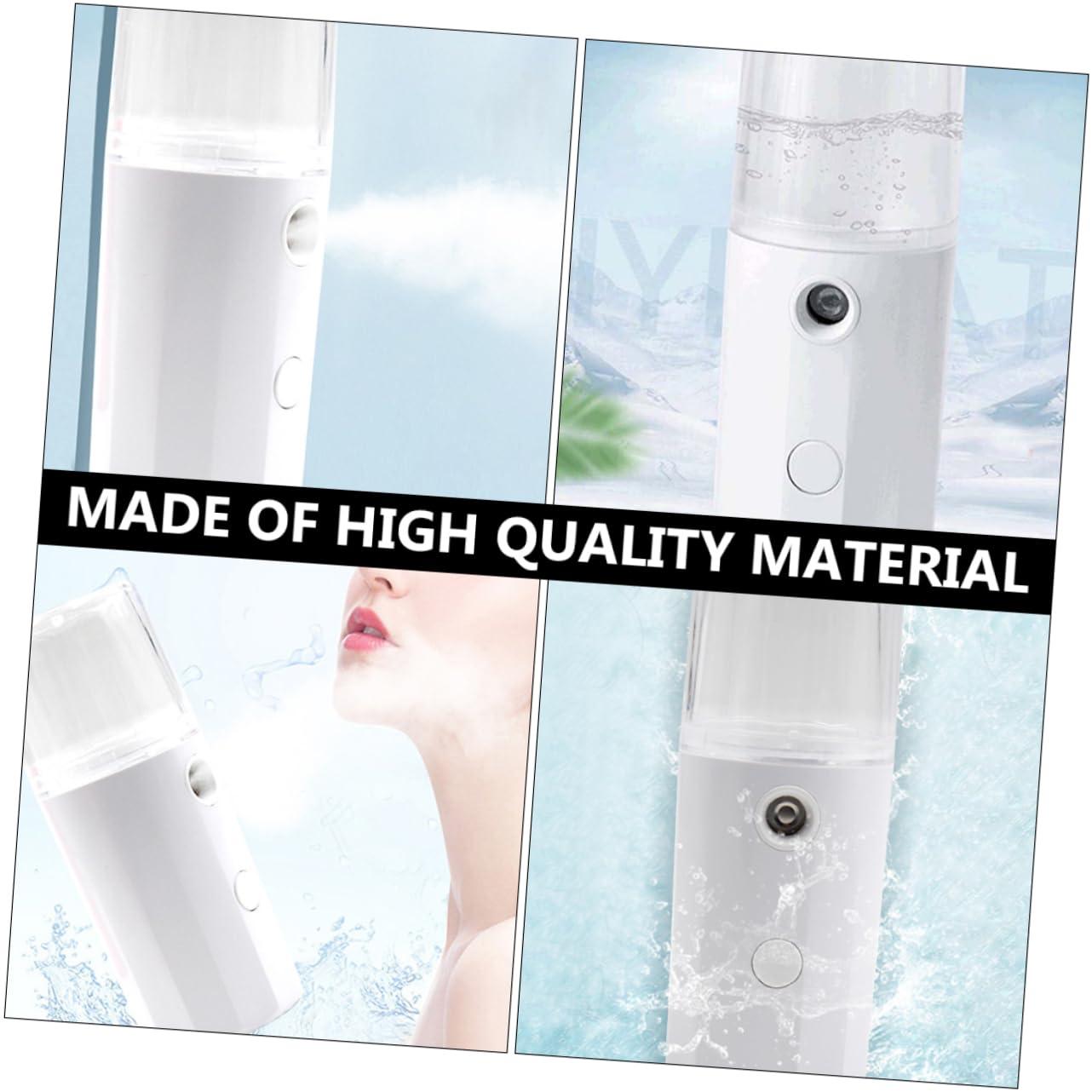 Ipetboom 1pc Hydrating Instrument Face Mist Sprayer USB Facial Steamer Cool Mist Sprayer Skin Humidifier Cool Facial Mister Moisturizing Atomizer Handy Nano Facial Mister Skin Moistener