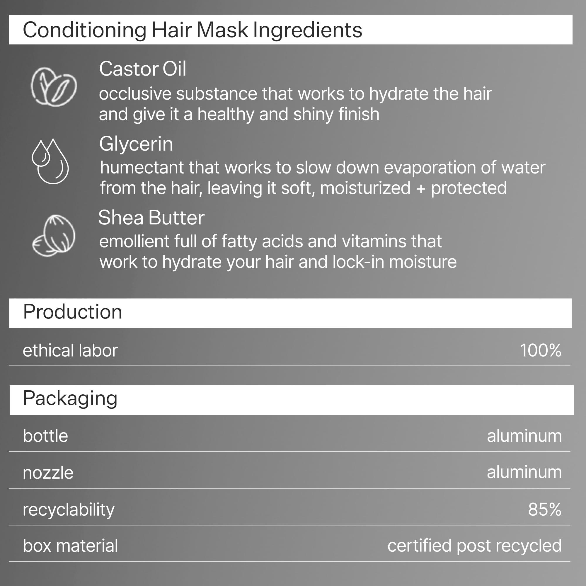 ACT+ ACRE Act+Acre Restorative Conditioning Hair Mask - Cold Processed Hair Treatment for Hydrating Dry and Damaged Hair - Moisturizing Silicone Free Hair Masks (4 Fluid Ounces)