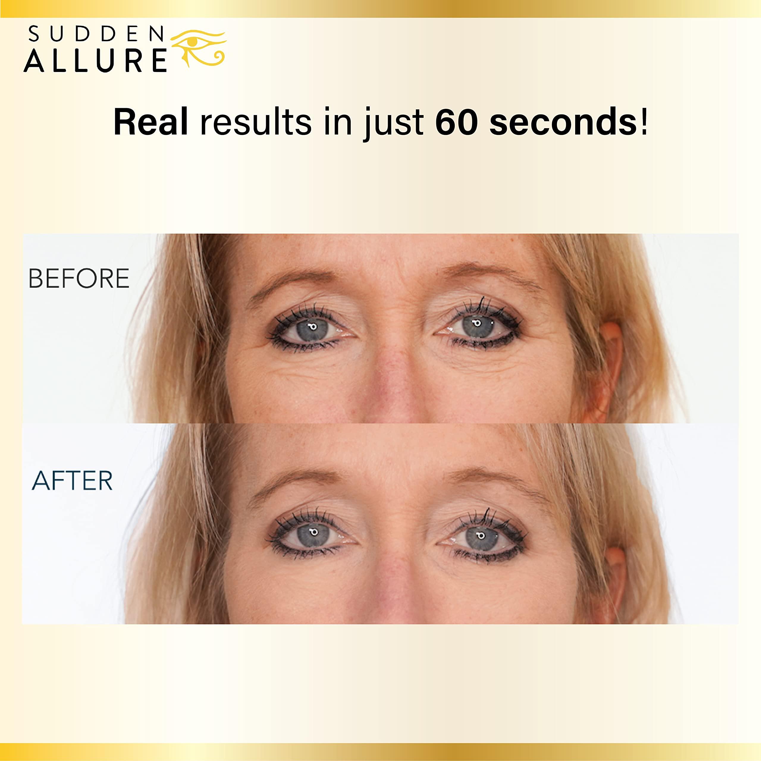 SuddenAllure Sudden Allure Instant Face Lift Serum Erase Under Eye Bags & Wrinkles in 60 Seconds - Firming Face & Eye Serum Cream - Instantly Tighten & Reduce Eye Bags & Crows Feet | Made in USA (10 ml, 3 Pack)