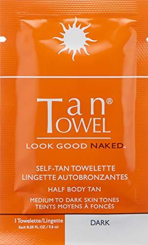 Tan Towel TanTowel Half Body Tan Towelettes - 10 Pack, Dark, 10 Count (Pack of 1)