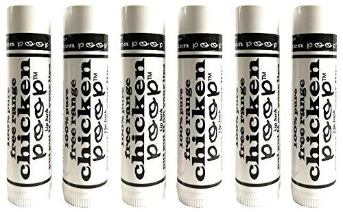 Simone Chickenbone Chicken Poop Lip Balm Simone Chickenbone 100% Natural Moisturizer for Dry, Chapped Lips, 0.15 oz, (Original), Pack of 6