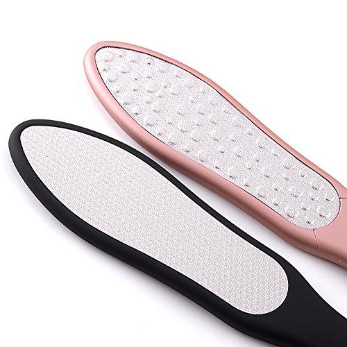 AnHua AnHua 1 Pcs Random Color Double Side Stainless Steel Pedicure Foot File Dry Sanding Paper Hard Skin Remover Feet Care Pedicure Tools