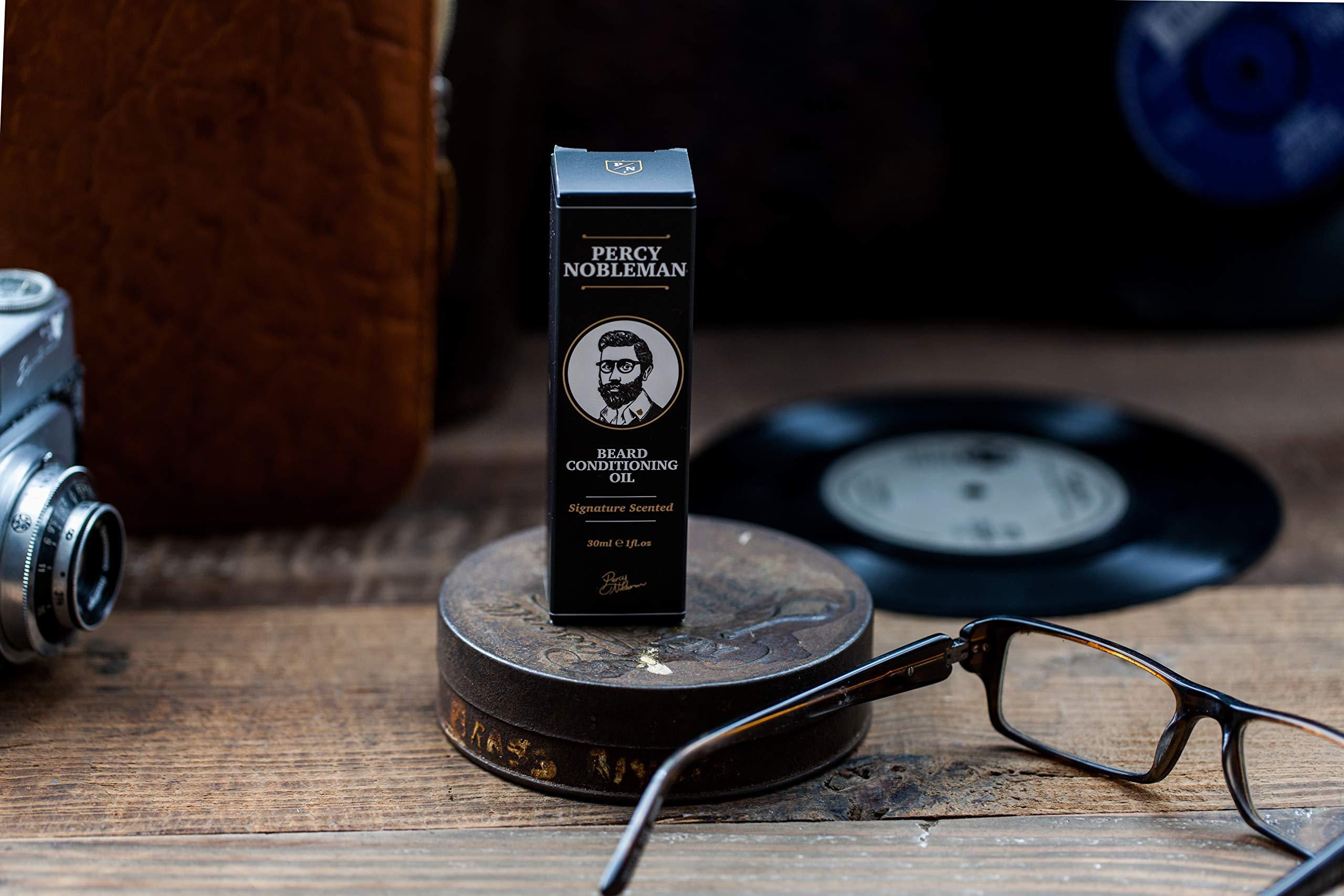 Percy Nobleman Percy Nobleman Beard Oil 99% Naturally Derived Signature Scented Blend. Beard Conditioning Oil With a Special Mixture of Quality Ingredients that Softens and Conditions your Facial Hair - 1 Fl Oz