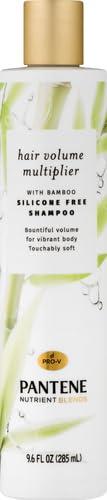 Pantene Pantene Nutrient Blends Bamboo Hair Volume Multiplier Silicone Free Shampoo For Fine, Thin Hair, 9.6 Fl oz, 2.583 Fl oz