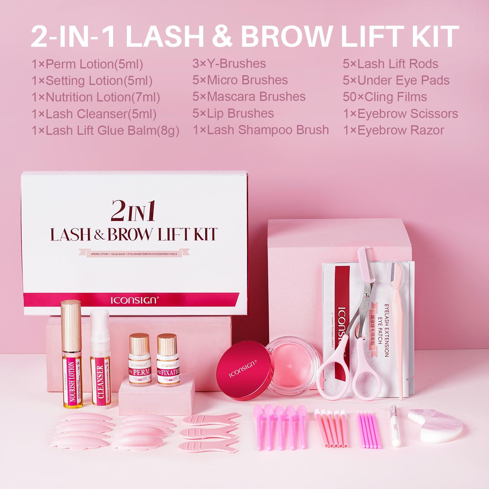 ICONSIGN ICONSIGN Upgraded Lash Lift Kit with Lash Lift Glue Balm Lash Perm Kit for Eyelash Curling Complete Tools DIY Set Suitable for Salon & Home Use