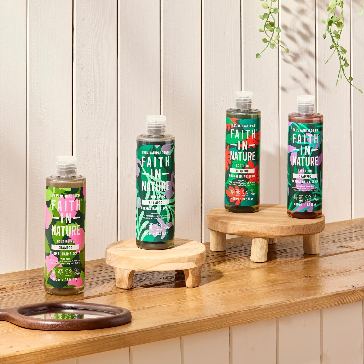 Faith in Nature Faith in Nature Natural Shampoo - Vegan & Cruelty Free, No SLS or Parabens - 13.5 fl oz, Rosemary