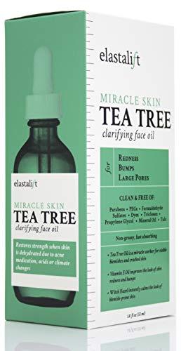 Elastalift Elastalift Tea Tree Oil Facial Spot Treatment W/Witch Hazel Clarifying Tea Tree Oil For Face Helps Target Redness, Acne, Bumps, Dry Itchy Skin, & Large Pores Non-Irritating, 1.8 Fl Oz (2-Pack)