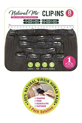 Janet Janet Natural Me Clip-Ins natural Virgin human Hair NATURAL ME 4C KINKY CLIP-INS 8PCS (NATURAL)