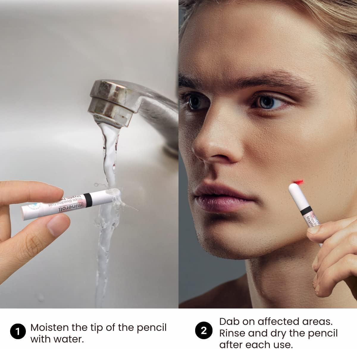 MINEROLL Styptic Pencils Shave Accessories (12 Pencils) Stops Bleeding Fast for Shaving Nicks, Razor Cuts for Men & Women - Sanitary and Great for Barbers or Personal (1)