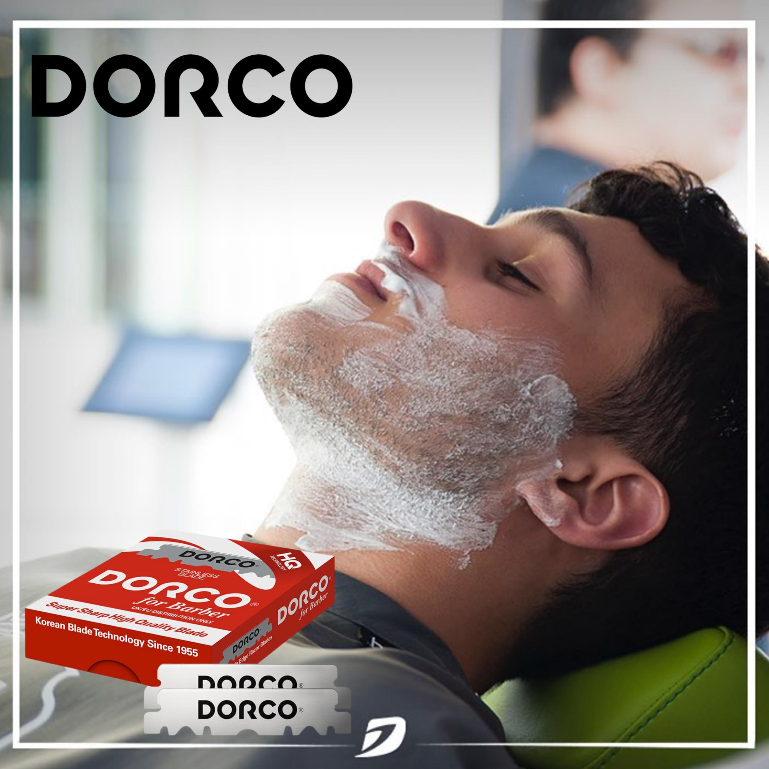 the shave factory The Shave Factory Straight Edge Razor Kit (USA / 200 Dorco Single Edge Razor Blades Red)