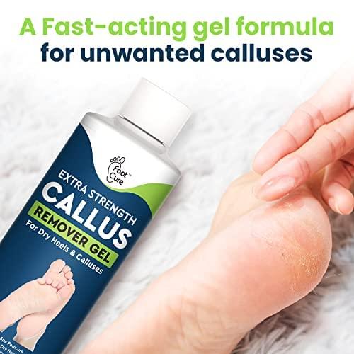 FOOT CURE Tea Tree Oil & Soothing Lavender Foot Soak with Epsom Salt Callus Remover for Feet with Extra Strength Gel & Foot Pumice Stone Set