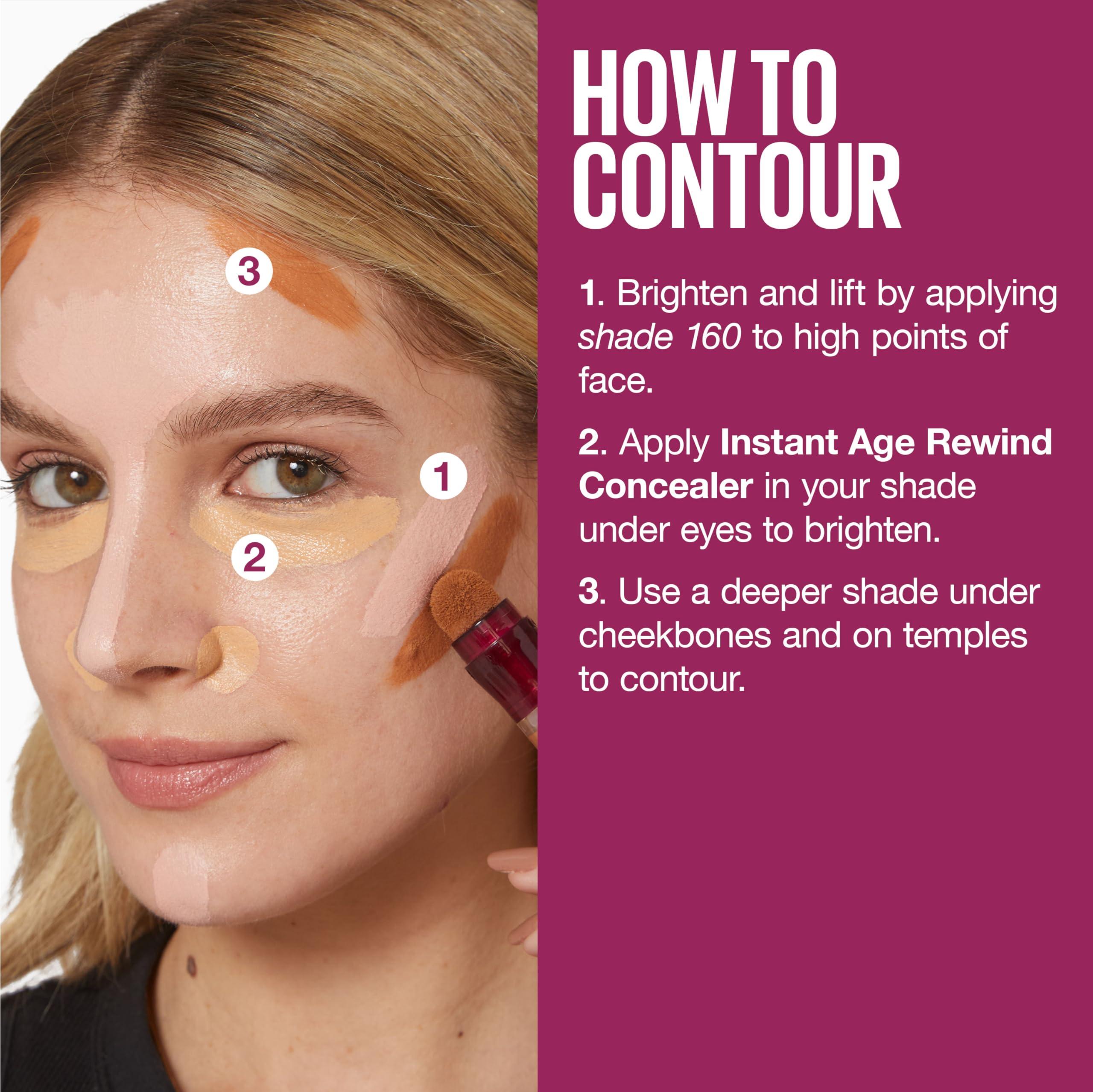 MAYBELLINE Maybelline Instant Age Rewind Eraser Dark Circles Treatment Multi-Use Concealer, 100, 1 Count (Packaging May Vary)