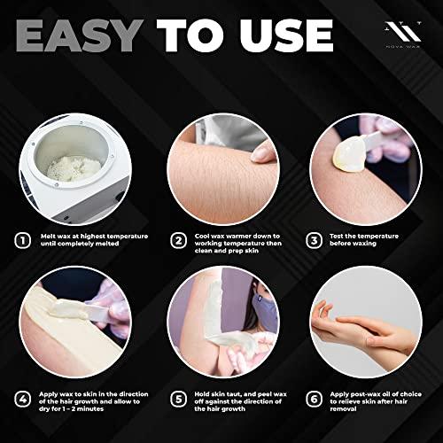 Nova Wax NOVA Wax 1000g (2.2lb) Hard Waxing Beads for Painless Hair Removal, Perfect for Brazilian, Bikini, Face, Legs, Underarm, Back, and Chest - Ideal for Sensitive Skin – Original Floral Scented Formula