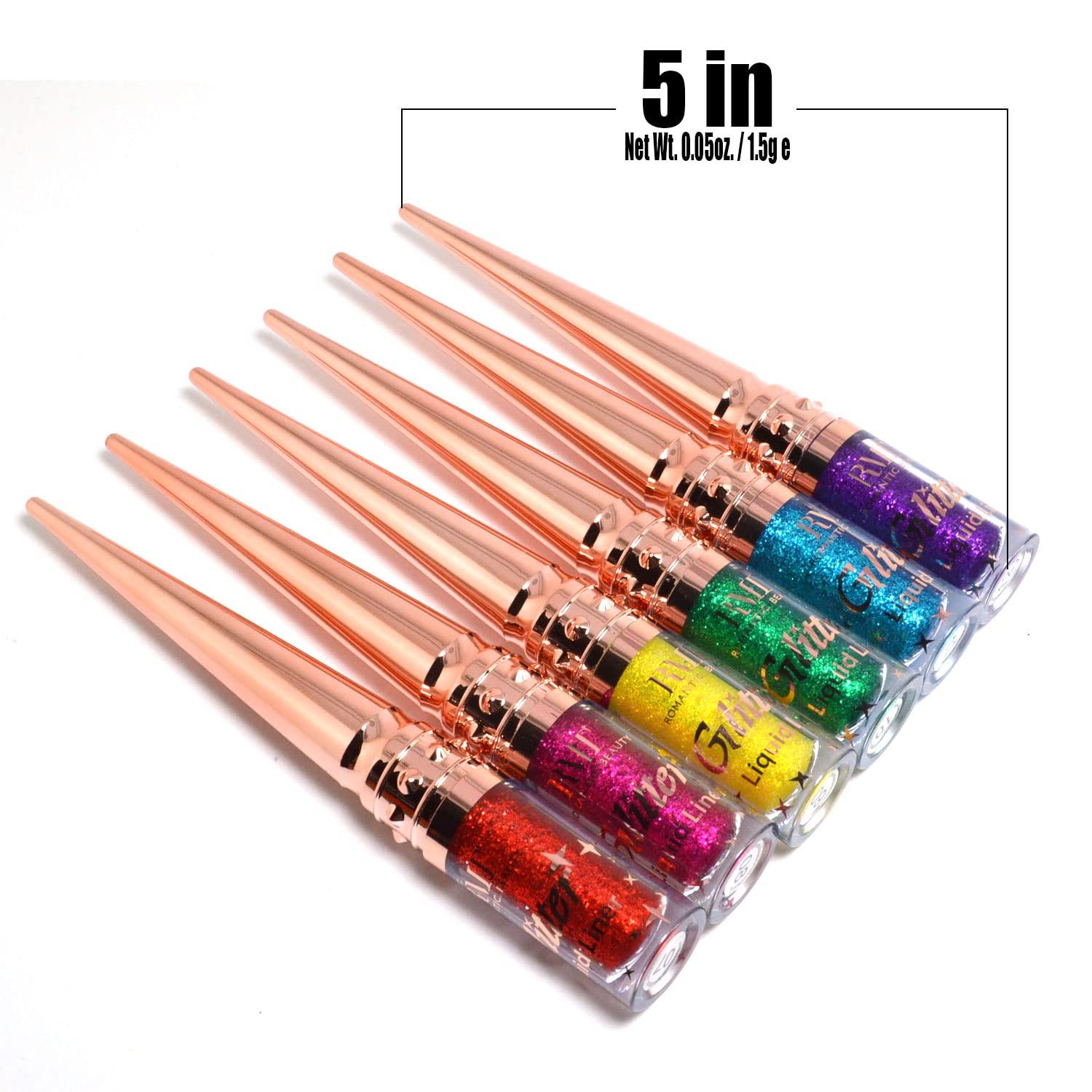 ROMANTIC BEAUTY ROMANTIC BEAUTY 1 Metallic Glitter Liquid Liner Eyeliner Eye Liner Shimmery E2201AS + Free Zipper Bag