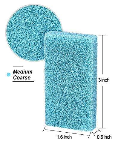 MARYTON Maryton Disposable Foot Scrubber Pumice Pads, Pedicure Pumice Stone Dead Skin Callus Remover for Feet, 40Pcs (Blue Medium Coarse)