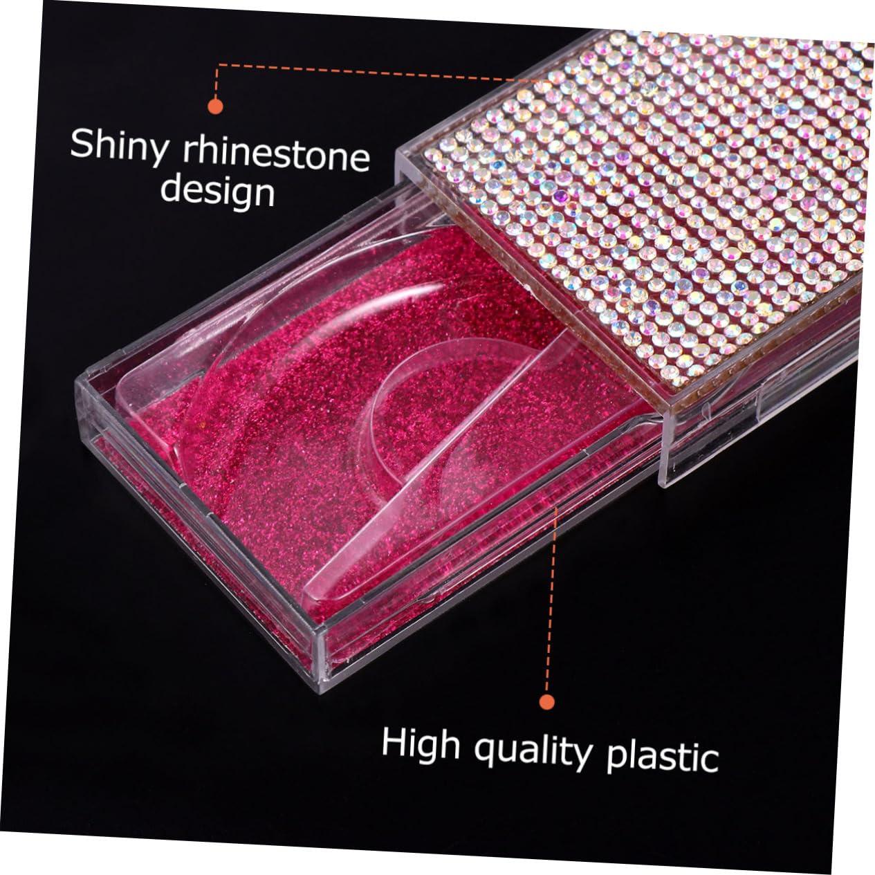 FOMIYES FOMIYES 3sets False Lashes Storage Box Eyelash Organizer Eyelash Case False Eyelash Container Storage Box for Eyelash Gold Trays 2pcs*3