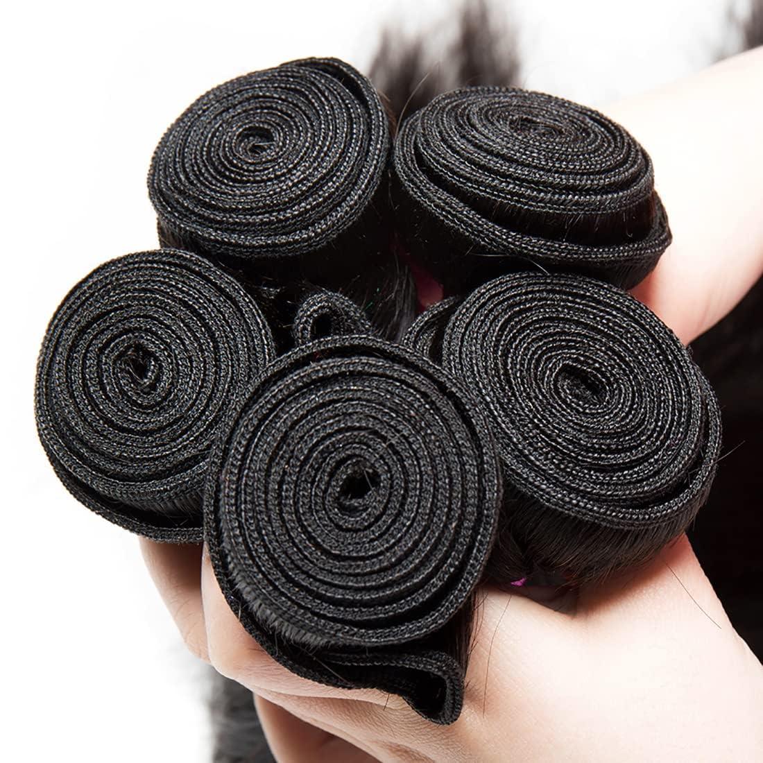 Chikamlty Long Bundle 32 Inch Human Hair Bundles Body Wave 1 Bundle Brazilian Virgin Hair Bundles Body Wave One Bundle Natural Color Hair Extension Single Bundle