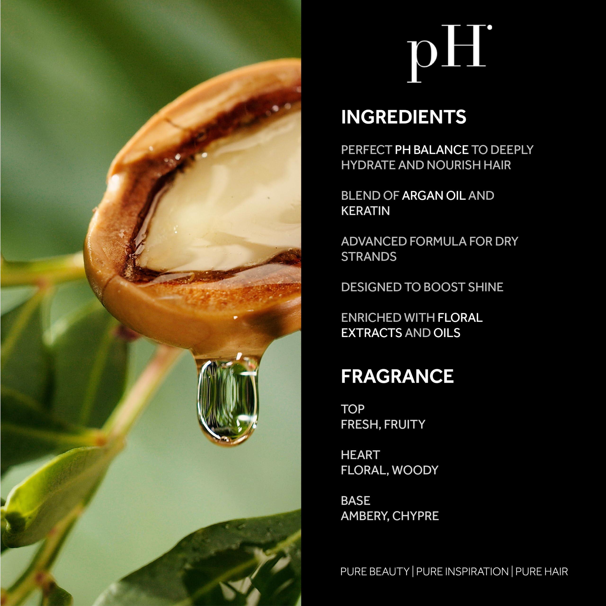 pH PURE HAIR PH Labs Argan & Keratin Elixir  Hair Treatment for Damaged Hair, Smoothing & Anti-Breakage, Deeply Nourishing & Moisturizing Oil, Sulfate-Free, 3.38 oz