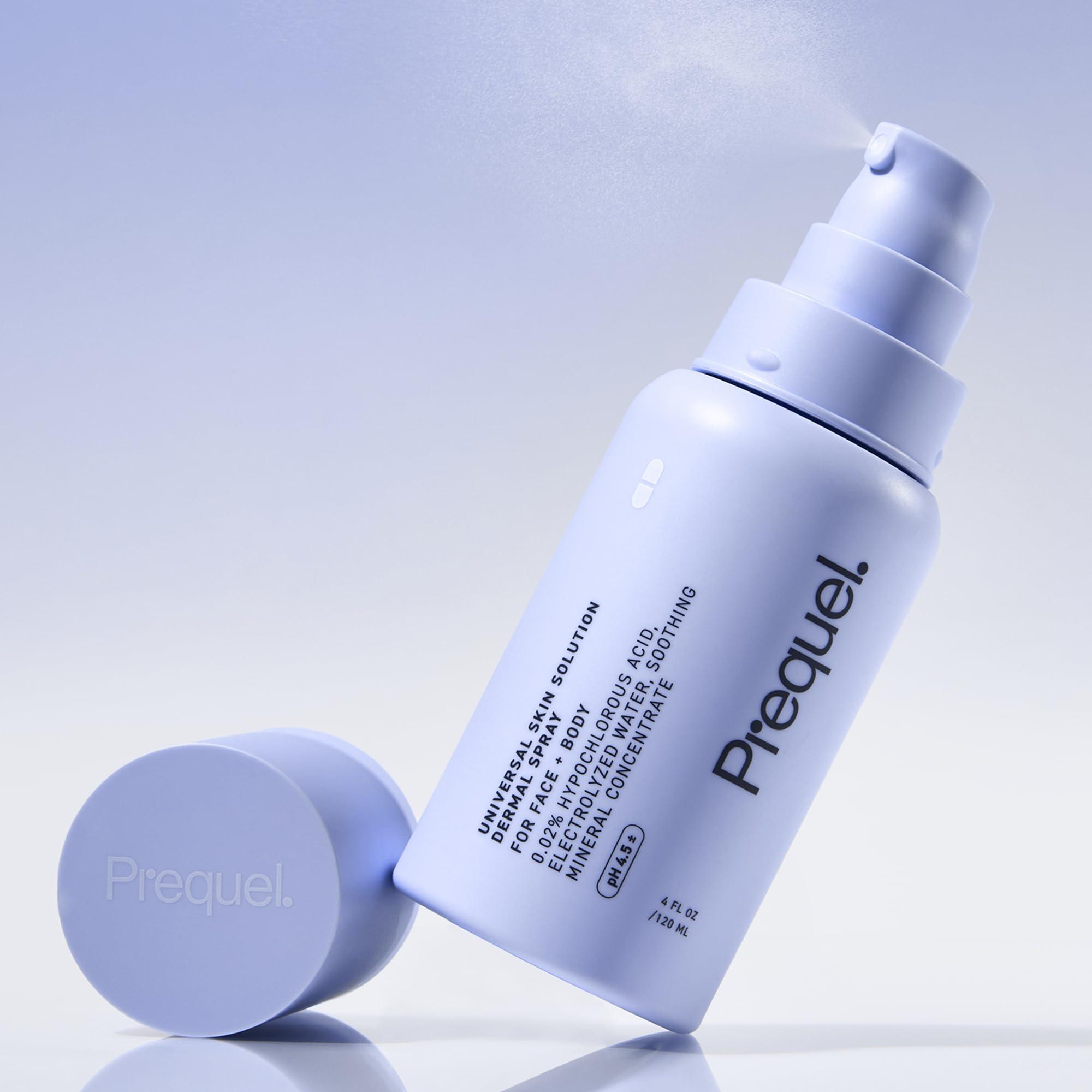 Prequel Prequel Skin - Universal Skin Solution - Hypochlorous Dermal Spray - Electrolyzed Water and Soothing Mineral Facial and Body Skin Spray - 4 Fl Oz