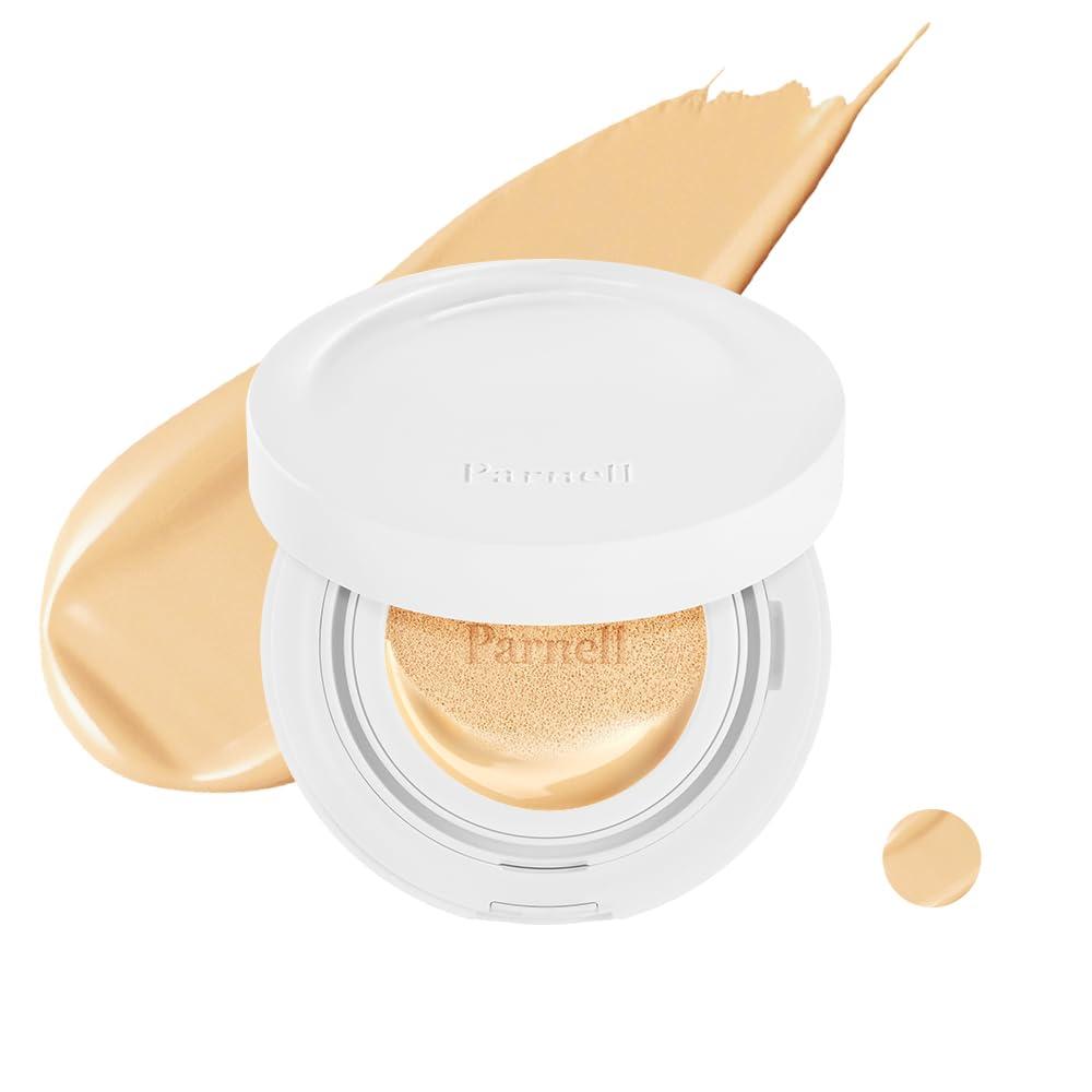 Parnell Parnell Cicamanu Serum Cushion - Moisturizing Foundation for Soothing, Coverage, Glass Skin and Lightweight for Sensitive and Dry Skin Pearl Skin (0.52 Fl Oz) (#21 Fair Ivory)
