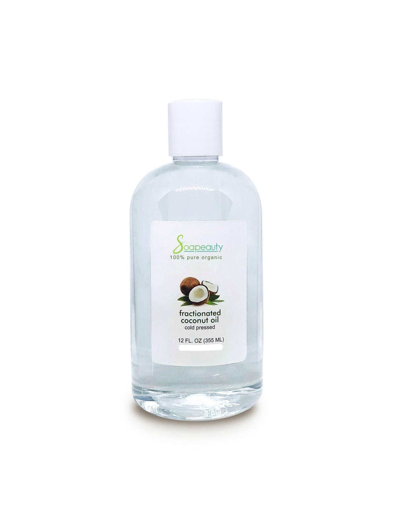 Soapeauty FRACTIONATED COCONUT OIL COLD PRESSED NATURAL 100% PURE 4 OZ TO 1 GALLON (Size: 12 OZ)