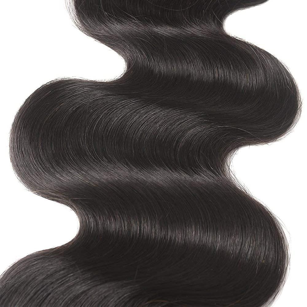 WuvuSnm 26 26 26 Inch Brazilian Remy Body Wave Human Hair Bundles Natural Black Color Unprocessed Virgin Hair Weave Body Wave Bundles Human Hair Extensions