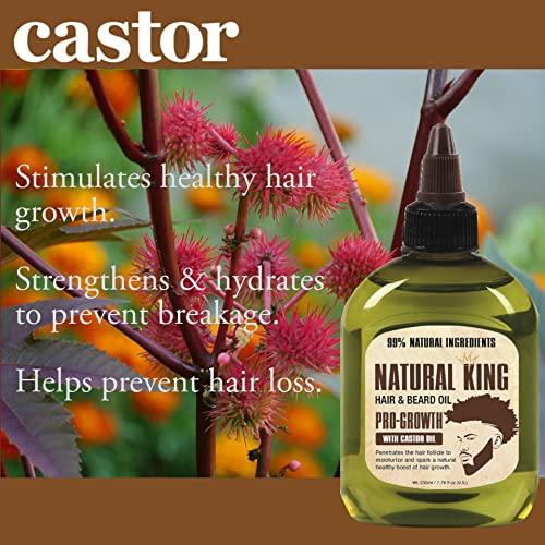 SFC Natural King Pro-growth Castor Hair & Beard Oil 7.1 oz and 2.5 oz. Travel Size (2-PC Set)