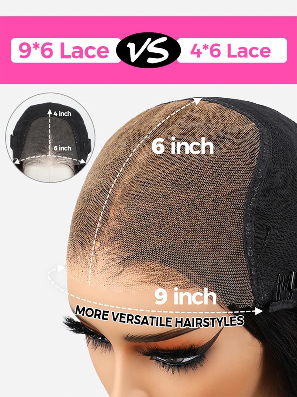 ISEE ISEE Hair Wear And Go Glueless Wig Human Hair M Cap 9x6 Water Wave Wig Pre Cut HD Lace 180% Density Deep Curly Lace Front Wig Human Hair Pre Plucked For Beginners 3 Second To Wear Glueless Wig 24 Inch