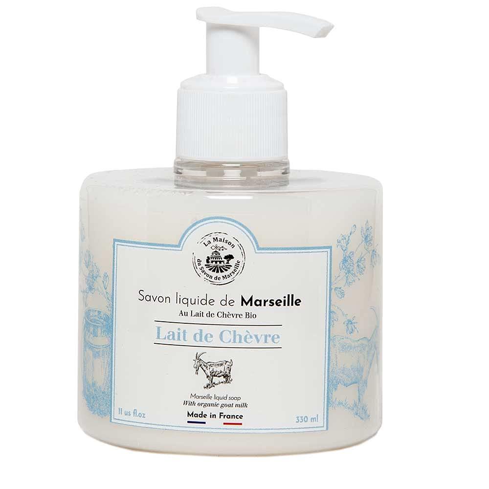 Maison du Savon Maison Du Savon De Marseille - French Liquid Soap with Organic Goats Milk and Olive Oil - 11 Fl Oz Dispenser