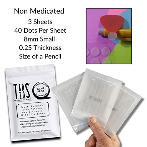 The Acne Dot Store 3pk, [120] Acne Dot Pimple Patches [SMALL SIZE] Cystic Acne Patch, FACE Spot Dots, Zit Sticker, Hydrocolloid Bandages, Blemish Spot Treatment, tads20