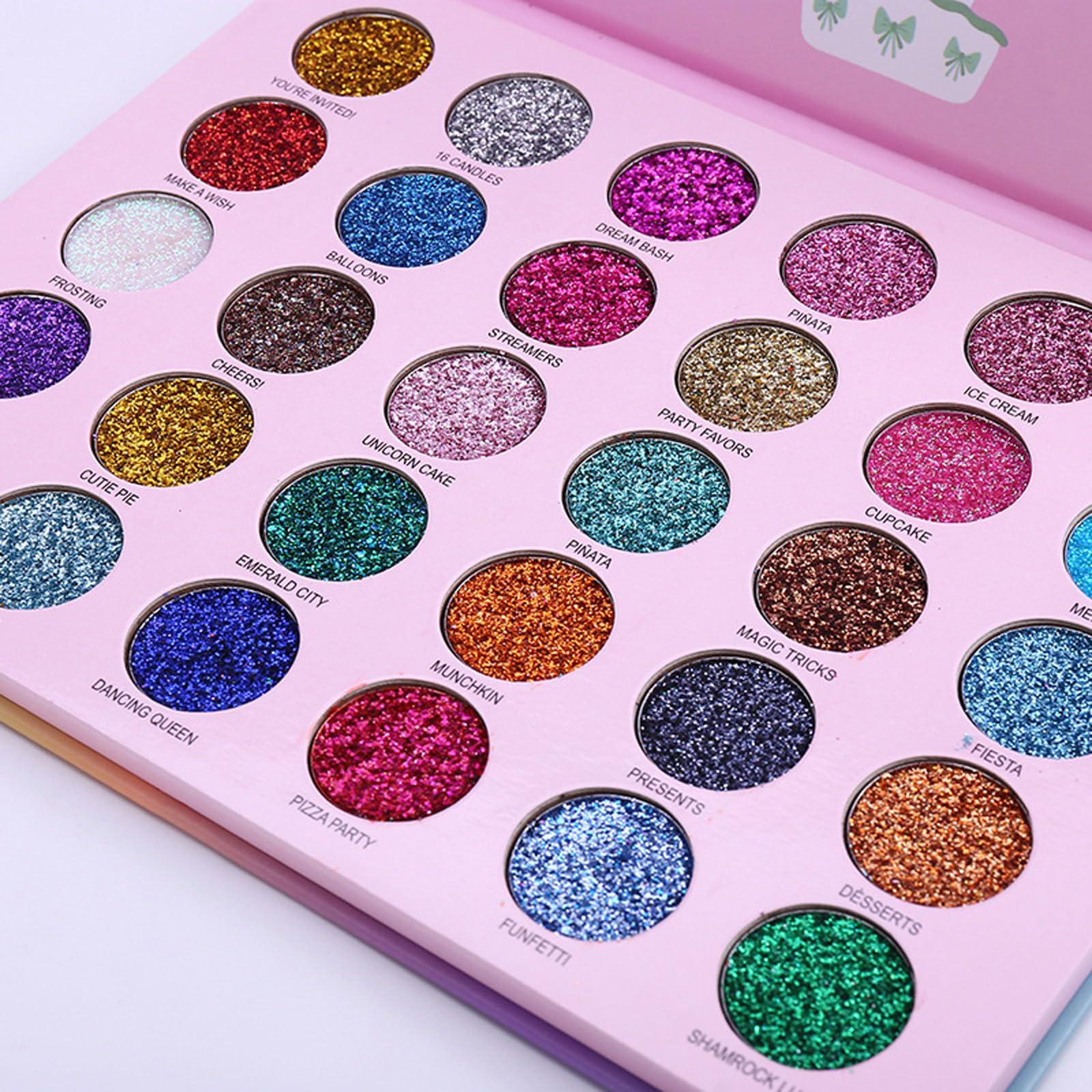 Abelyn Abelyn Long Lasting Glitter Eyeshadow Palette Makeup 30 Colors High Pigment Shining Shimmer Eye Pressed Powder Cosmetics Beauty Party