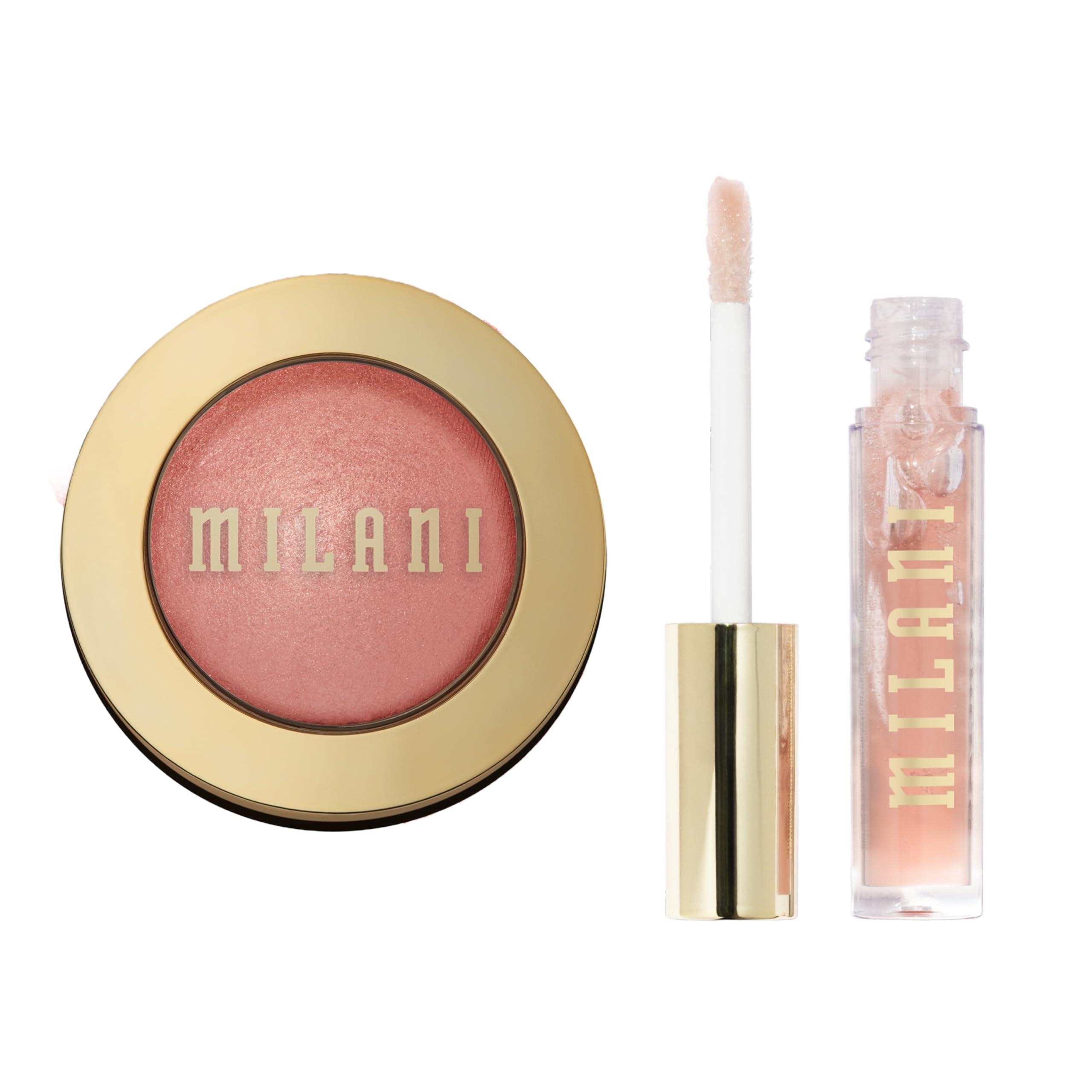 Milani Milani Baked Blush - Petal Primavera +Keep It Full Maxxx Balmshell Lip Plumping Balm - Balmshell