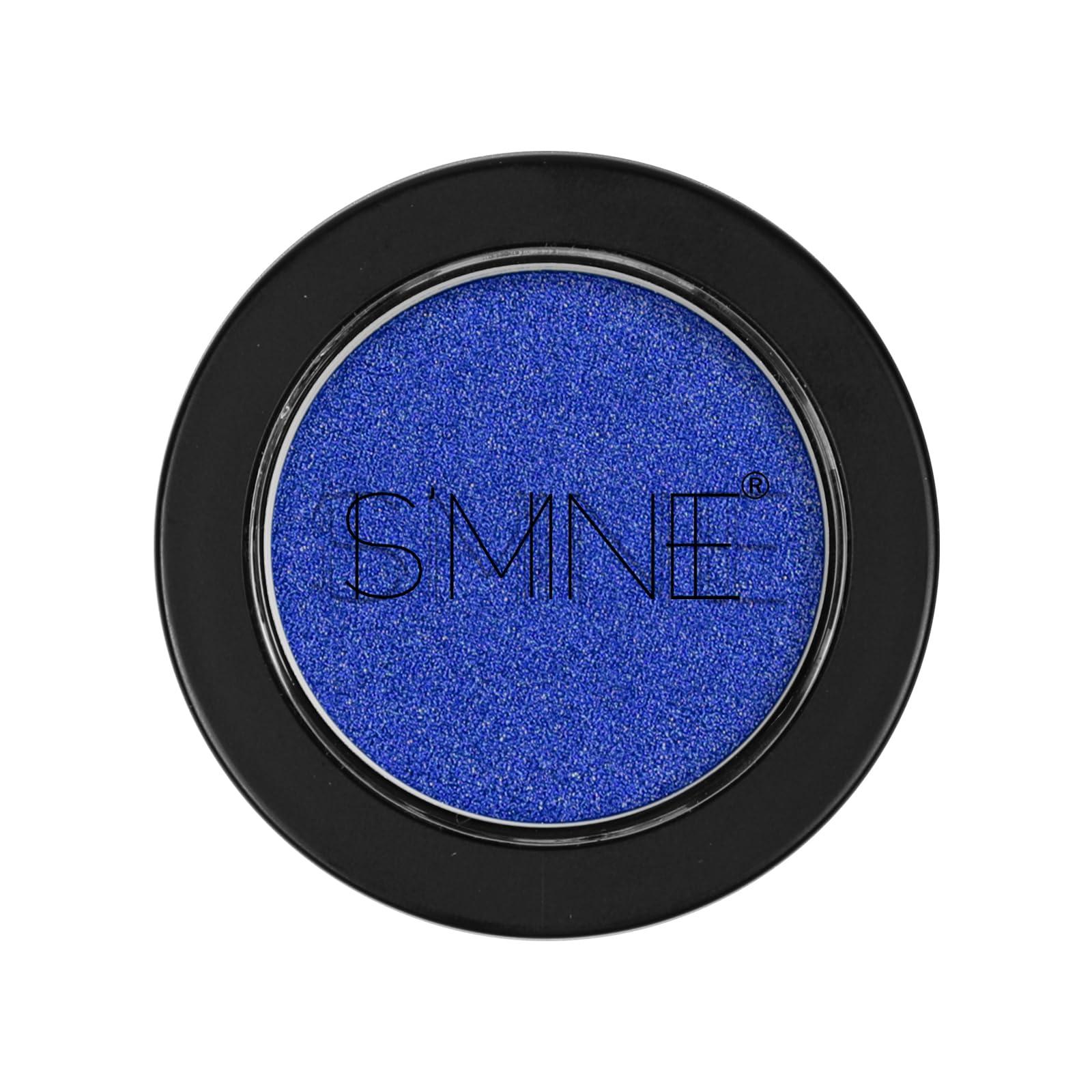 IS\'MINE IS\'MINE Single Dark Blue Shimmer Eyeshadow Powder Palette High Pigment, Longwear, Intense Color Best Dark Blue Eyeshadow