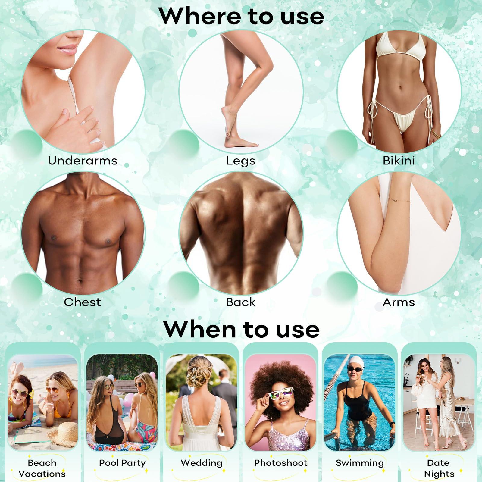 SYABO Sensitive Skin Hair Removal Cream - Painless Bikini Hair Removal for Women Men, Sensitive Formula Depilatory Cream for Pubic, Bikini Line, Legs, Arms, Underarms, Unwanted Coarse Hair, 5FL OZ