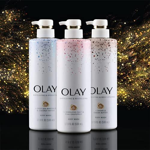 Olay Olay Exfoliating & Revitalizing Body Wash With Himalayan Salt Pink Grapefruit and Vitamin B3 20 Fl Ounce 4 count