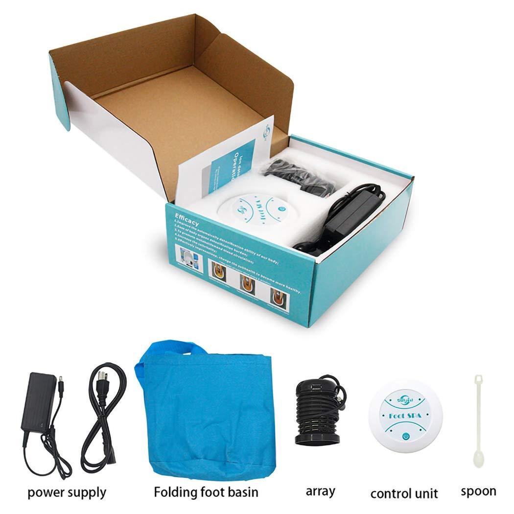 YXJPP Ionic Detox Foot Spa Bath Massage Apparatus, Ion Cleanse Ionic Foot Bath Aqua Cell Feet Spa Machine Detox Foot Massage Bath Anti Stress, with Foot Bath Bag