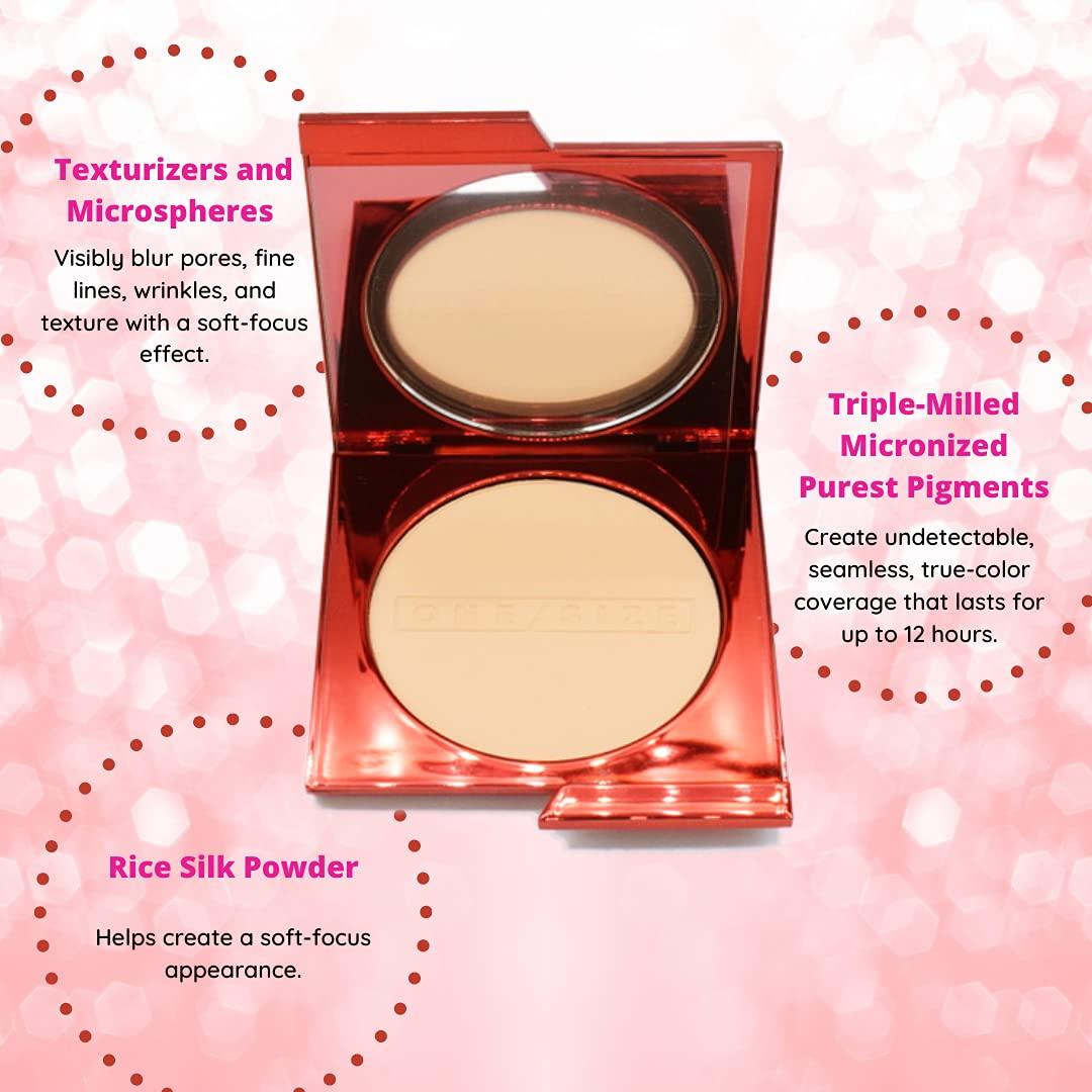 One size One size One Size Patrick Starrr Turn Up The Base Powder Foundation - Medium 3 (R) - Medium, Rosy Undertones - Face Pressed Powder Makeup Foundation Medium-to-Full Coverage, Soft Matte Finish