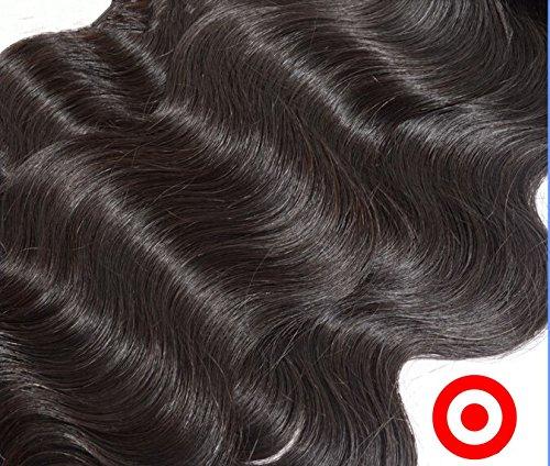 DaJun DaJun Hair 7A Middle Part Lace Closure with 3 Bundles Peruvian Virgin Remy Human Hair Body Wave Natural Color (trademark:DaJun)12"closure+22"24"24"weft