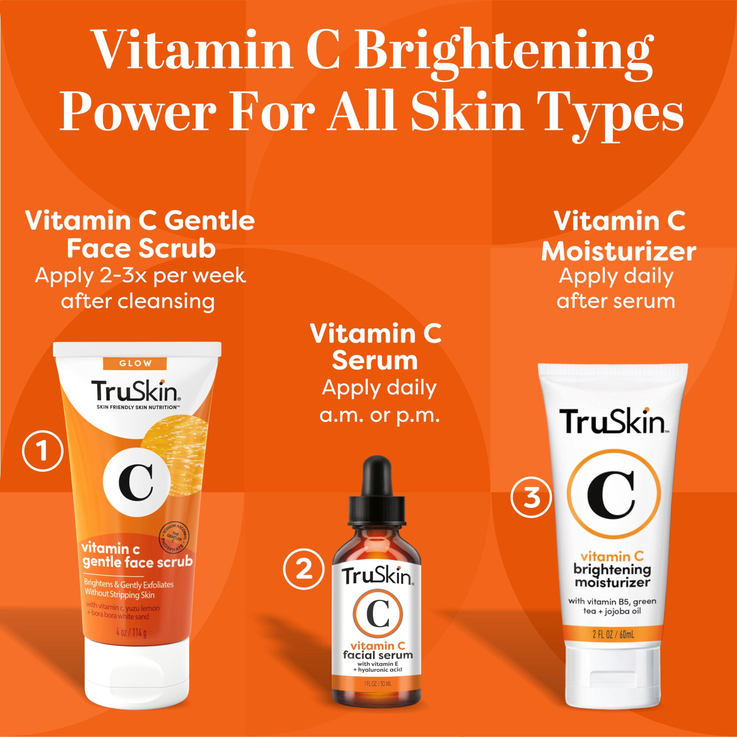 TruSkin Naturals TruSkin Vitamin C Serum & Vitamin C Scrub Duo for Brighter, Smoother and Glowing Skin